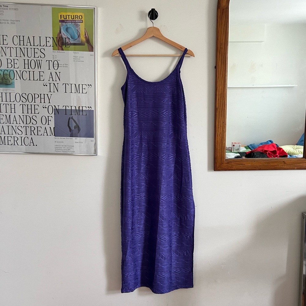 Newport News vintage 90s Y2K spandex beach dress with slit